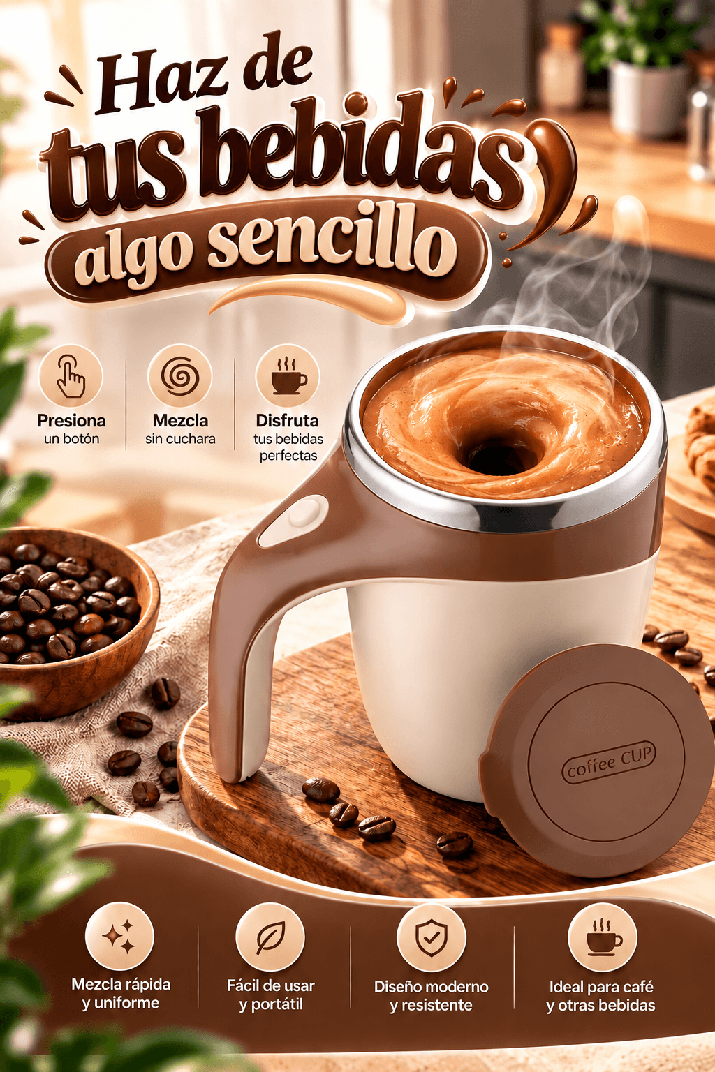 TAZA MEZCLADORA | MUG RECARGABLE